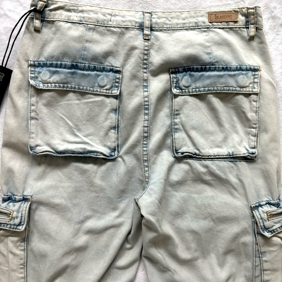 BLANK NYC Franklin Rib Cage Light Blue Jeans with Oversized Cargo Pockets--28 - Picture 11 of 15